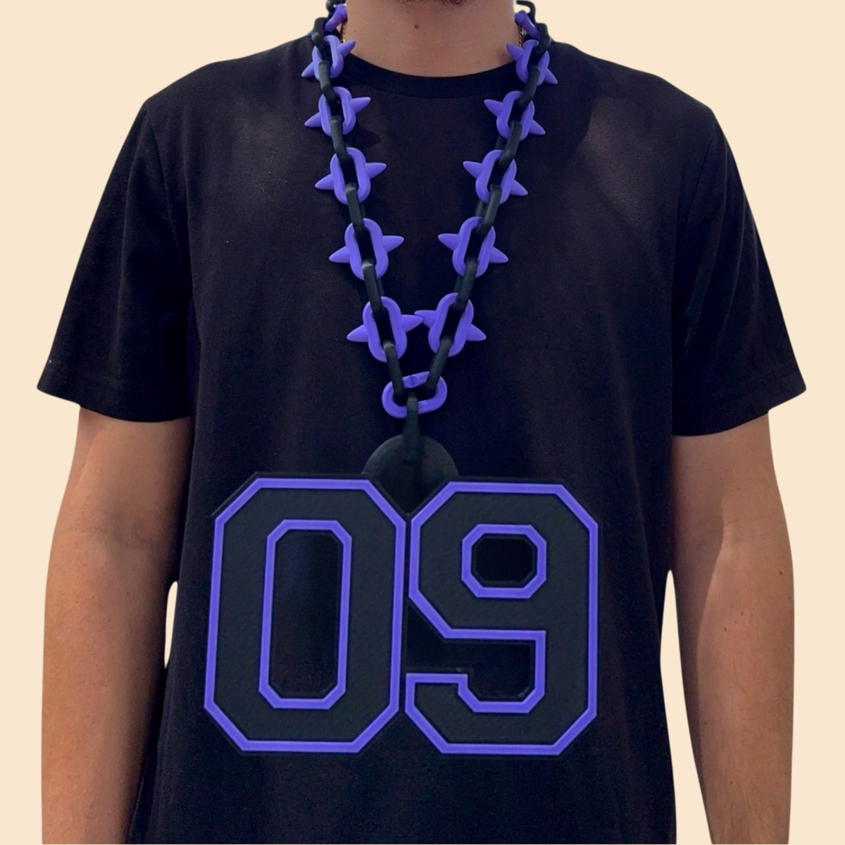Varsity Spiked Number Chain