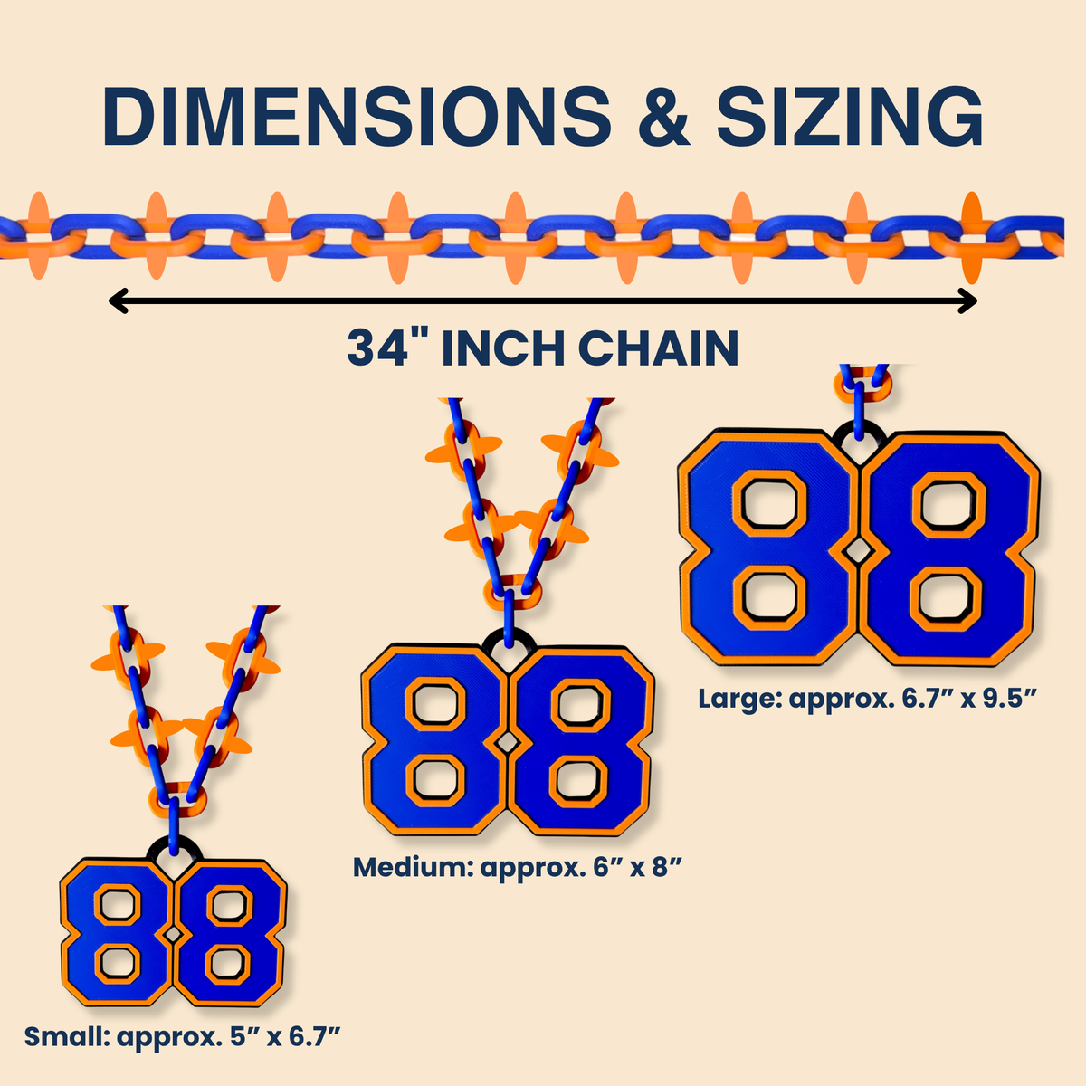 Varsity Spiked Number Chain