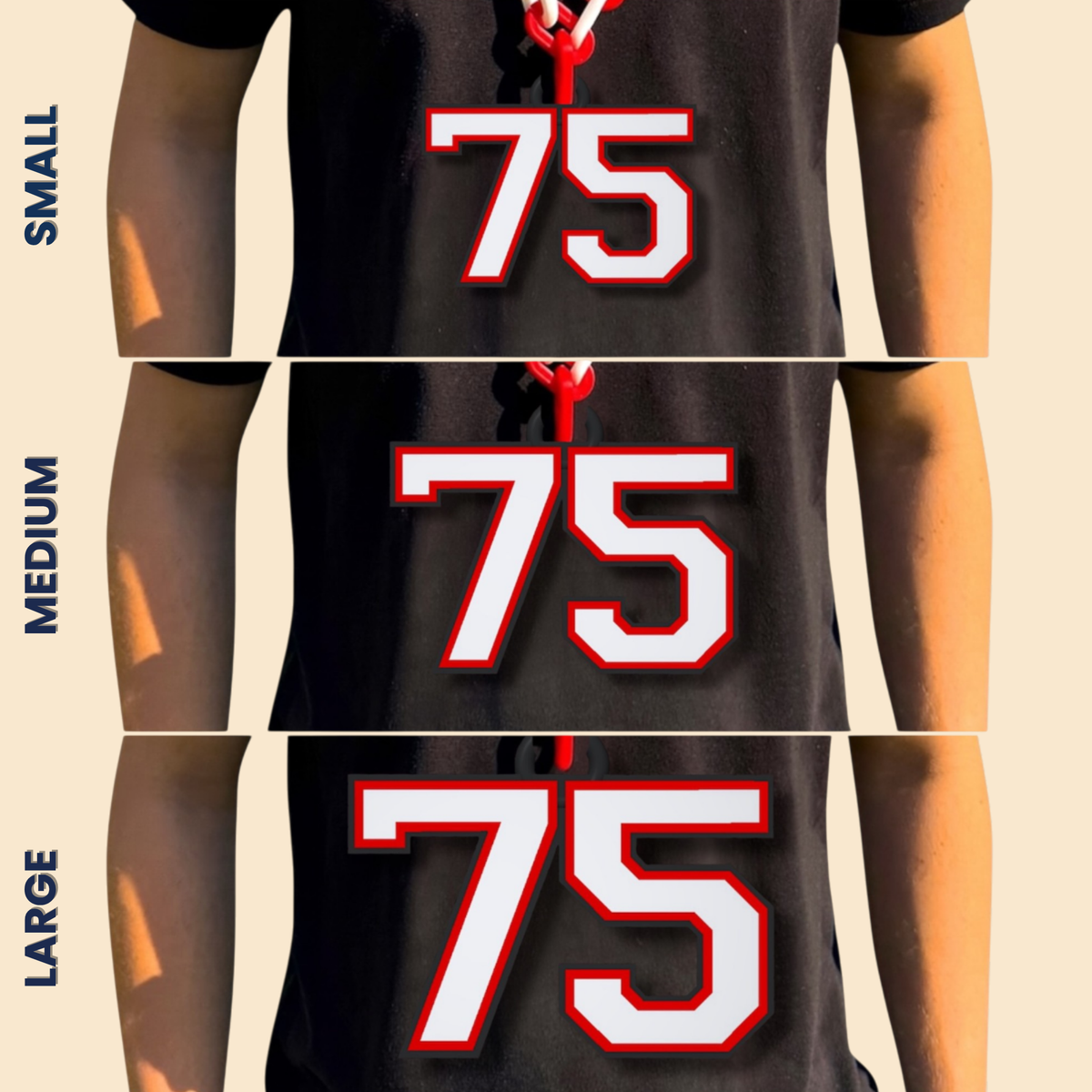 Varsity Spiked Number Chain