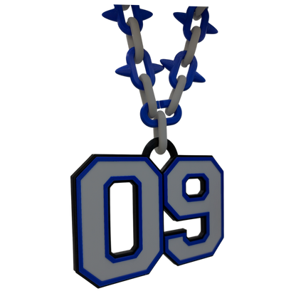 Varsity Spiked Number Chain