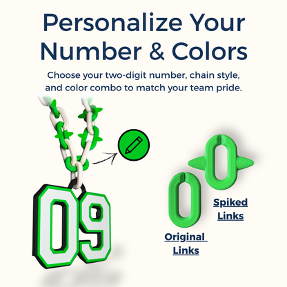 Varsity Spiked Number Chain