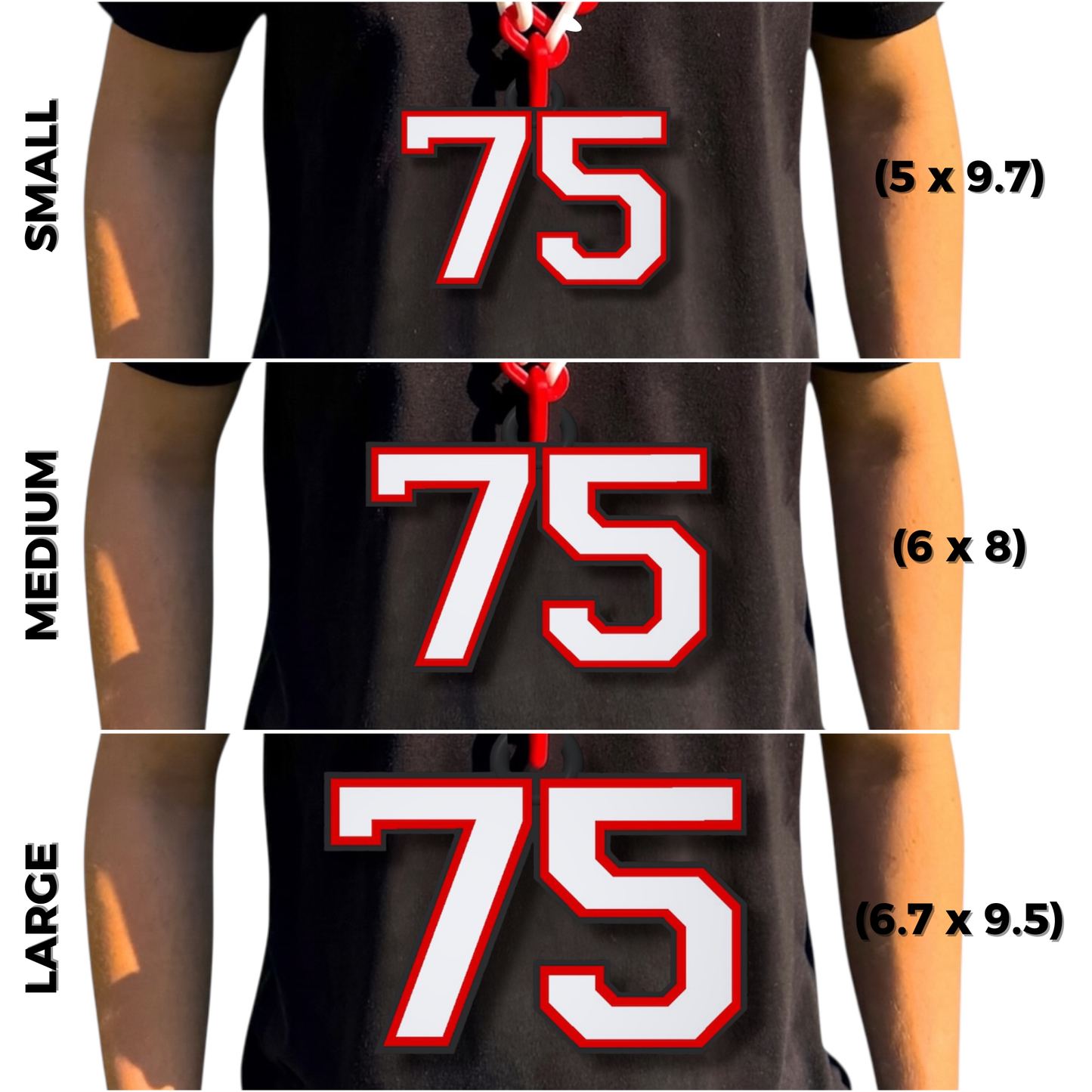 Varsity Spiked Number Chain