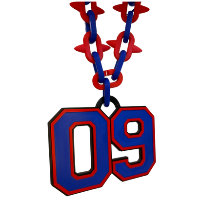 Varsity Spiked Number Chain